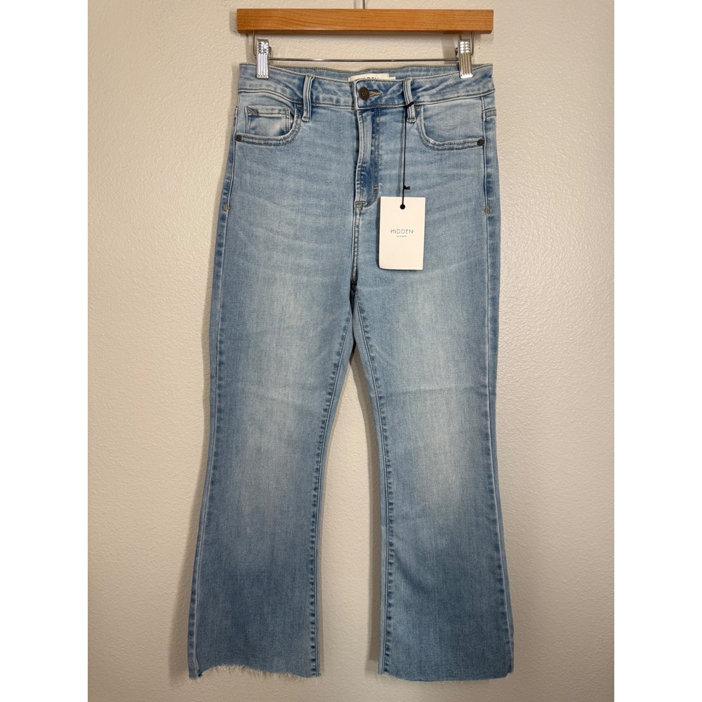 Women's Light Blue Flare Jeans - Picture 4 of 14